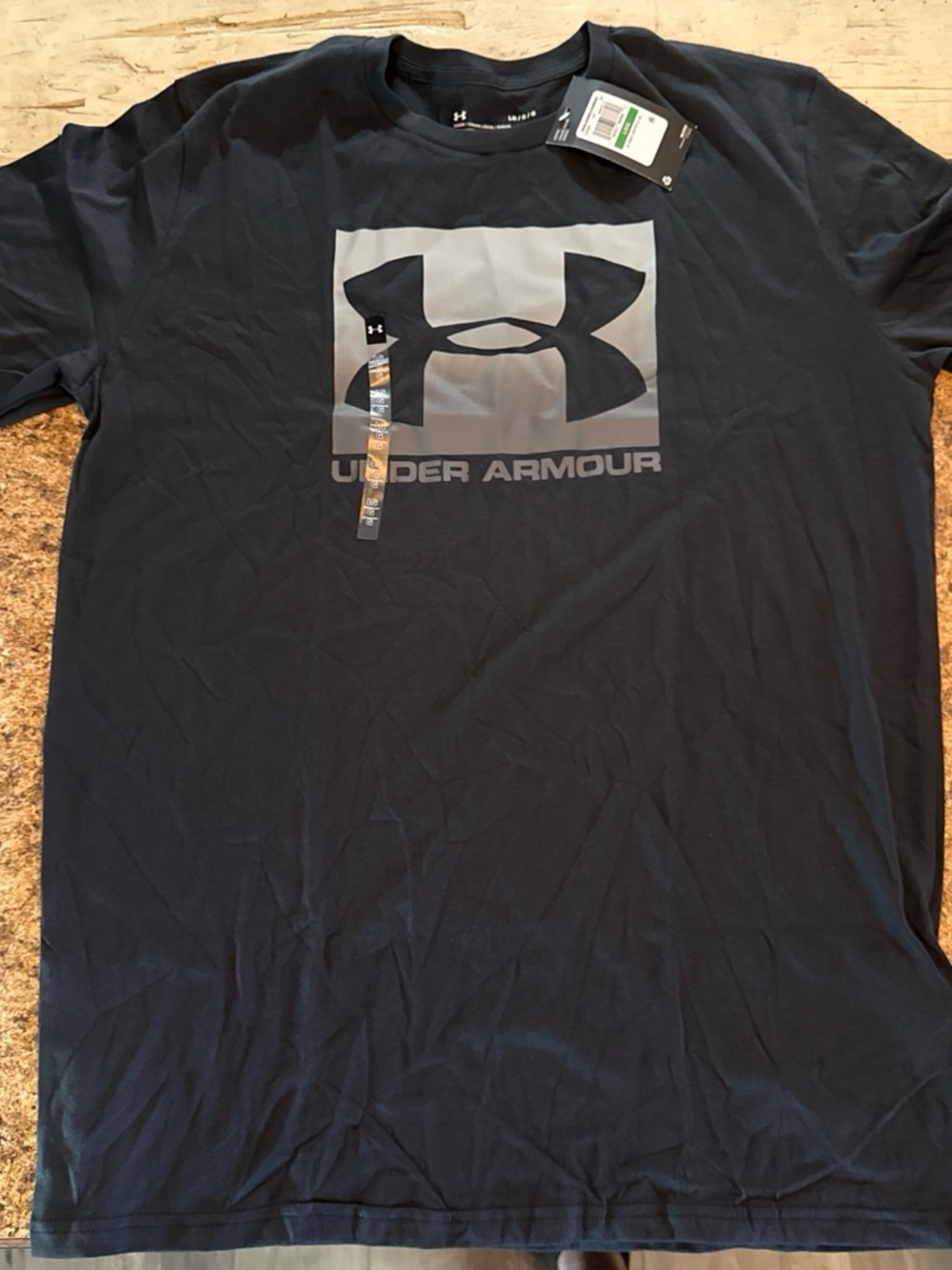 Under Armour Men's Black Short-Sleeve Logo Tee
